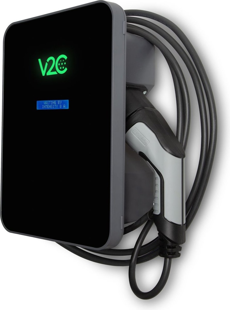 CARGADOR DE COCHE V2C TRYDAN 7,4KW MONOFÁSICO - CABLE T2 5M - NEGRO (SOLAR) TRY32-1-L5